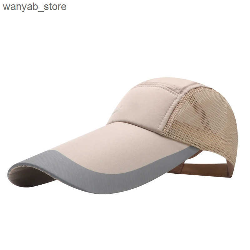 Ball Caps Spring and summer outdoor work mountain fishing 14cm long Brim quick drying breathable baseball cap liner L240910