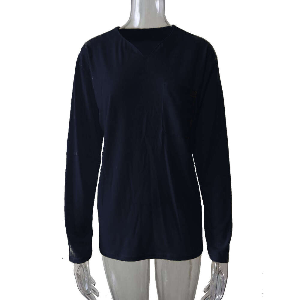 New Plus Size Sports T-Shirt For Men, Elastic Long Sleeved Autumn V-Neck Trendy Clothing, Fashionable And Casual Temperament B1