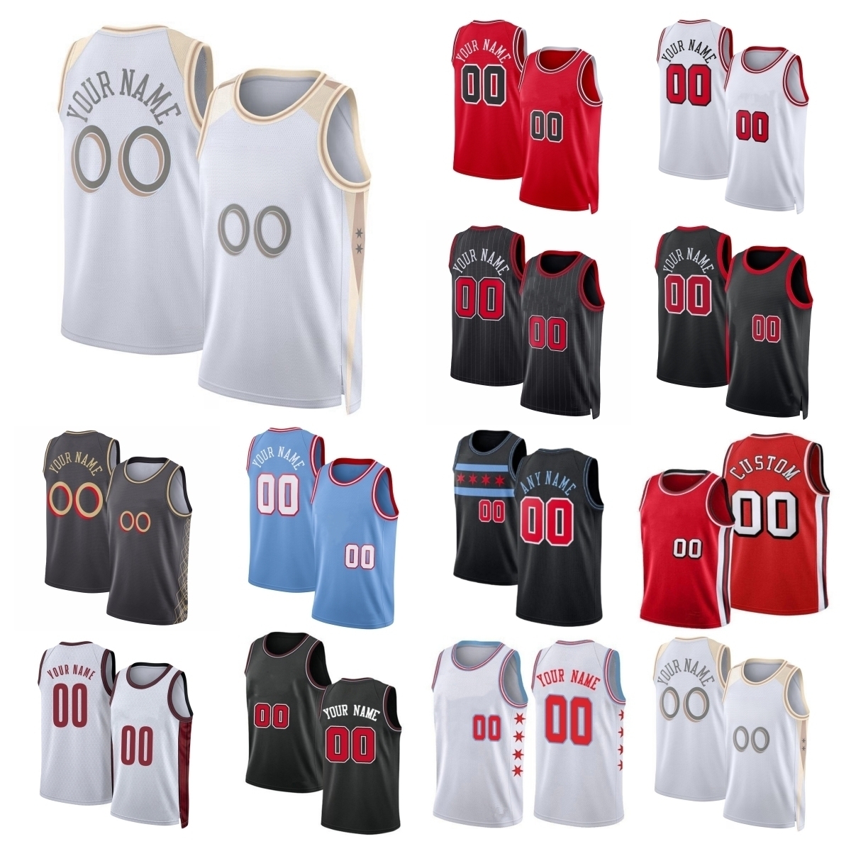 Bull Basketbal Jersey Julian Phillips Torrey Craig Matas Buzelis Chris Duarte Jevon Carter E.J. Liddell Adama Sanogo 8 Zach Nikola Vucevic Coby White Josh Giddey City