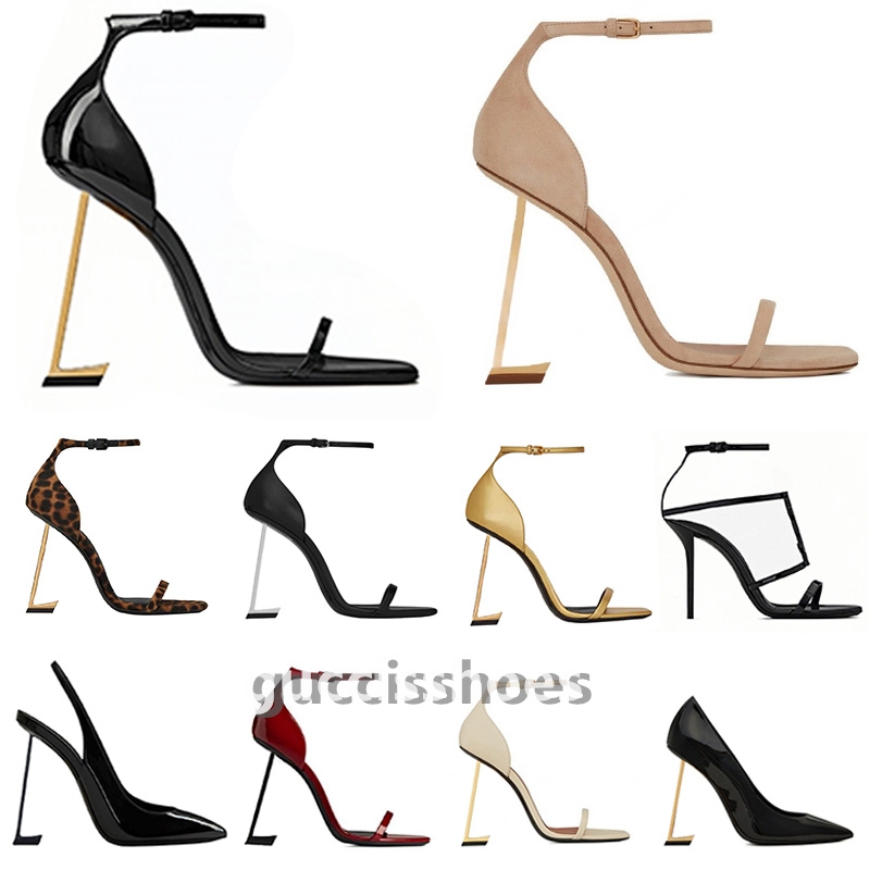 high heels women Dress Shoes designer patent leather luxury Gold Tone triple black suede red womens lady fashion sandals Party Wedding Office pumps 35-42