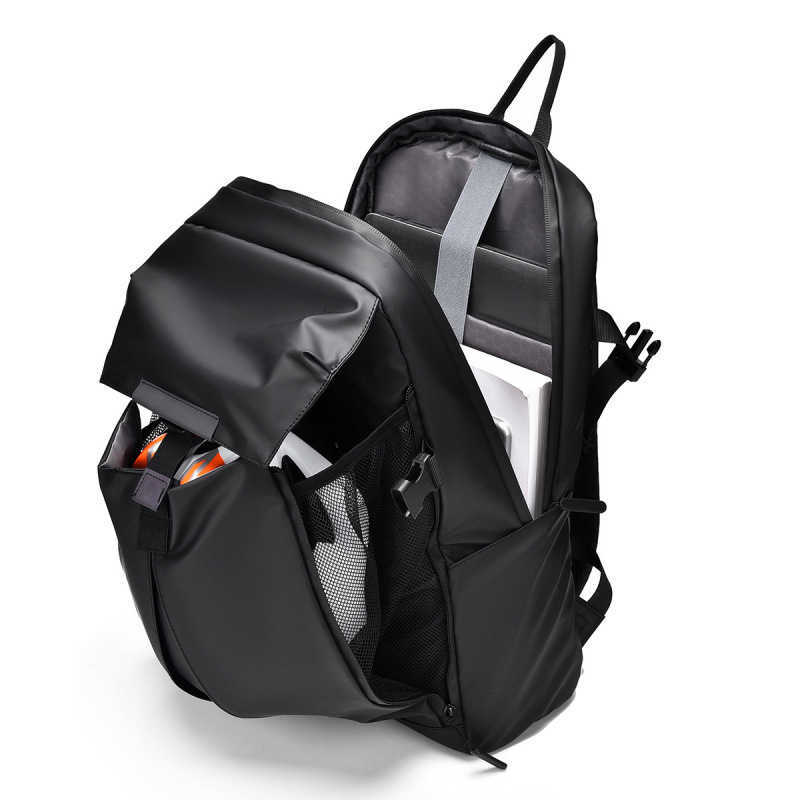 Multi functional large capacity leisure travel computer bag, men's backpack, high-end nylon cloth business basketball backpack