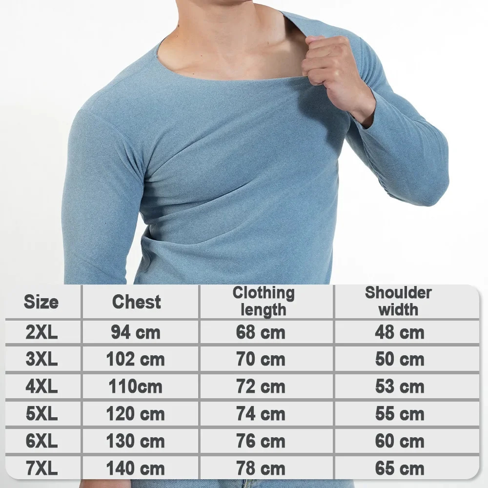 2 underwear tops for men autumn tight fitting winter dresses shirts round neck ultra-thin fit long sleeved T-shirts plus size 241122