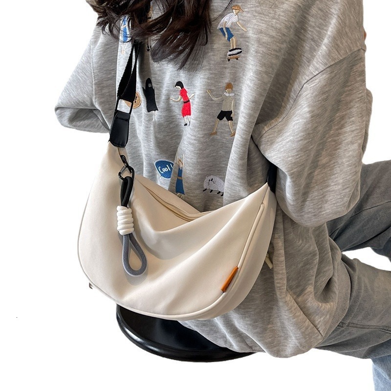 New Fashion Crossbody Bag Simple Wide Shoulder Strap Design Single Shoulder Bag Original Style Commuting Dumpling Bags Handbags Women Bag Designer