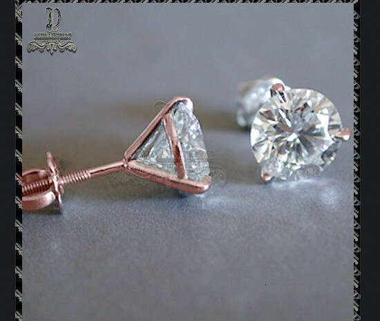 Earstuds, zircon four claw earrings, small accessories, women's jewelry
