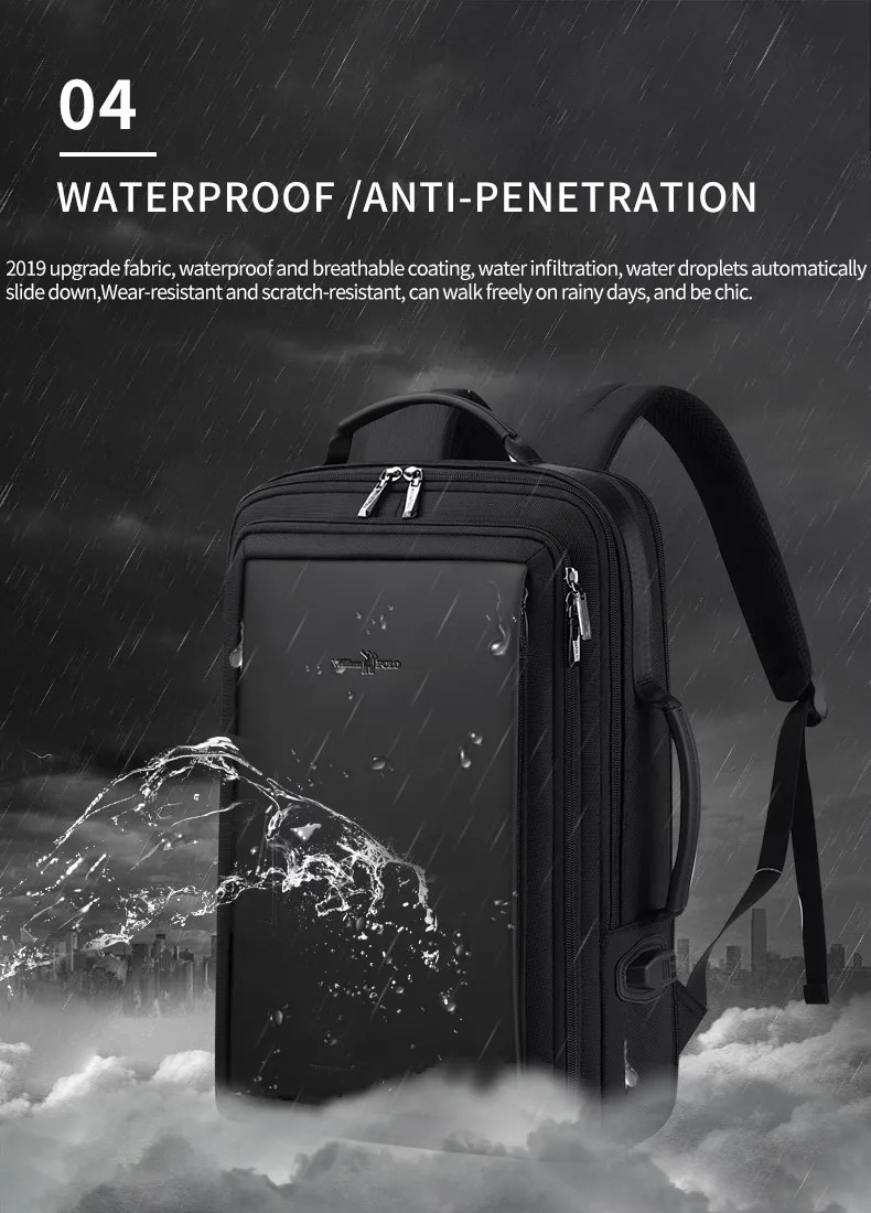 Highend backpack mens multifunctional waterproof ultrathin 156inch laptop fashion business travel 241126