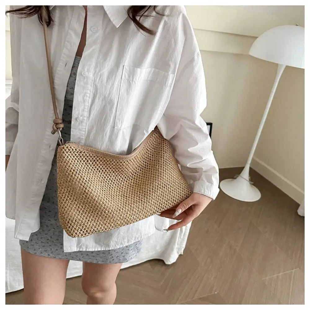 Woman bag straw bag Rattan Straw Fashion Woven Designer Large Capacity Handbag Handmade Braid Shoulder Women Girls Summer Beach Tote Bag