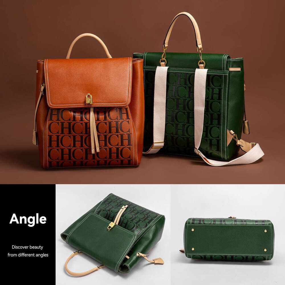 Fashion Classic Solid Color Retro Large Capacity PU Material Women's New Backpack