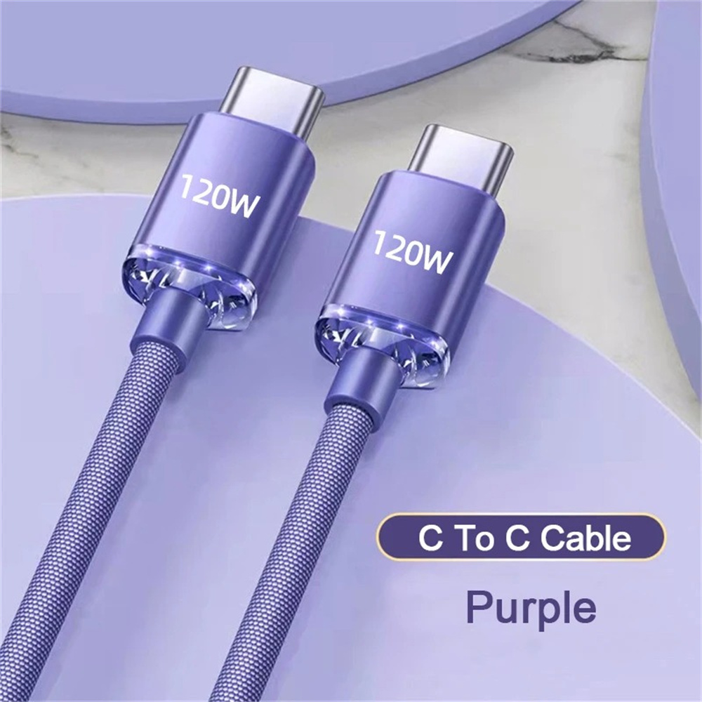 Super Fast Quick Charging 6A 120W USB C to USB-C PD Cable 1m 1.5M 2M Type c Cables For Samsung S10 S20 S23 S24 Htc LG Android phone 15/15promax