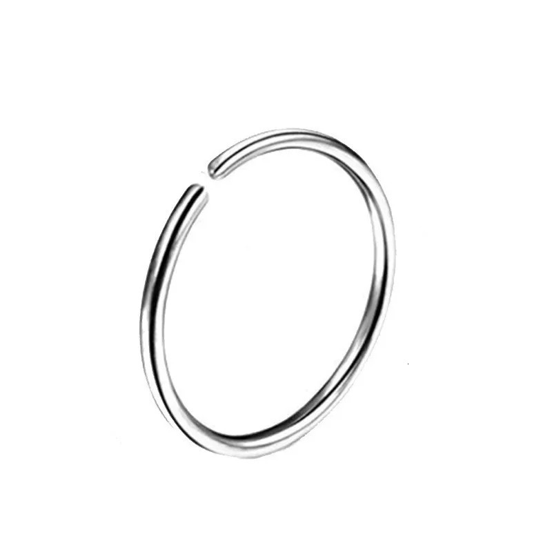 08mm Thin Nose Ring Septum Helix Nostril Piercing Labret Lip Cartilage Earrings Hoop Wholesale 241125