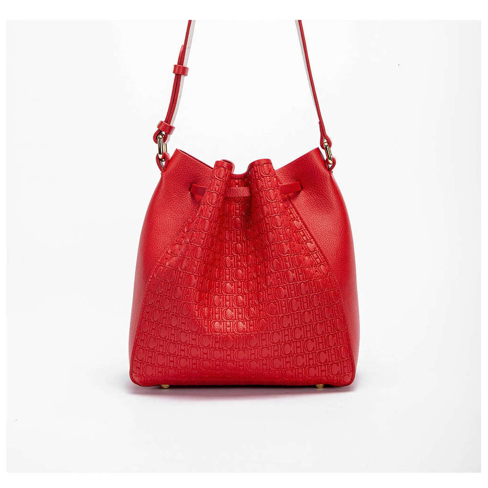 Classic Versatile Style Pure Colour Simple Women's Shoulder Drawstring Opening Design Large Capacity Fashion Crossbody Bag