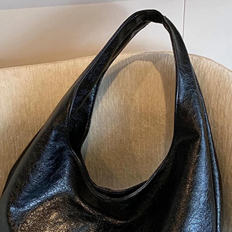 2025 NEW Totes Women PU Simple Carrying Bag Large Capacity Fashion Shoulder Solid Color Stylish Purse Hasp Closure Chic Hobo zhanyishengli