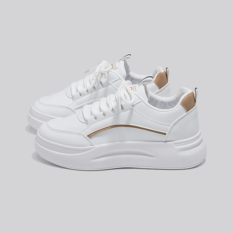 Women's New Summer White Little Breathable Female Student Korean Edition Versatile Thick Sole Casual Board Shoes Lhshoe