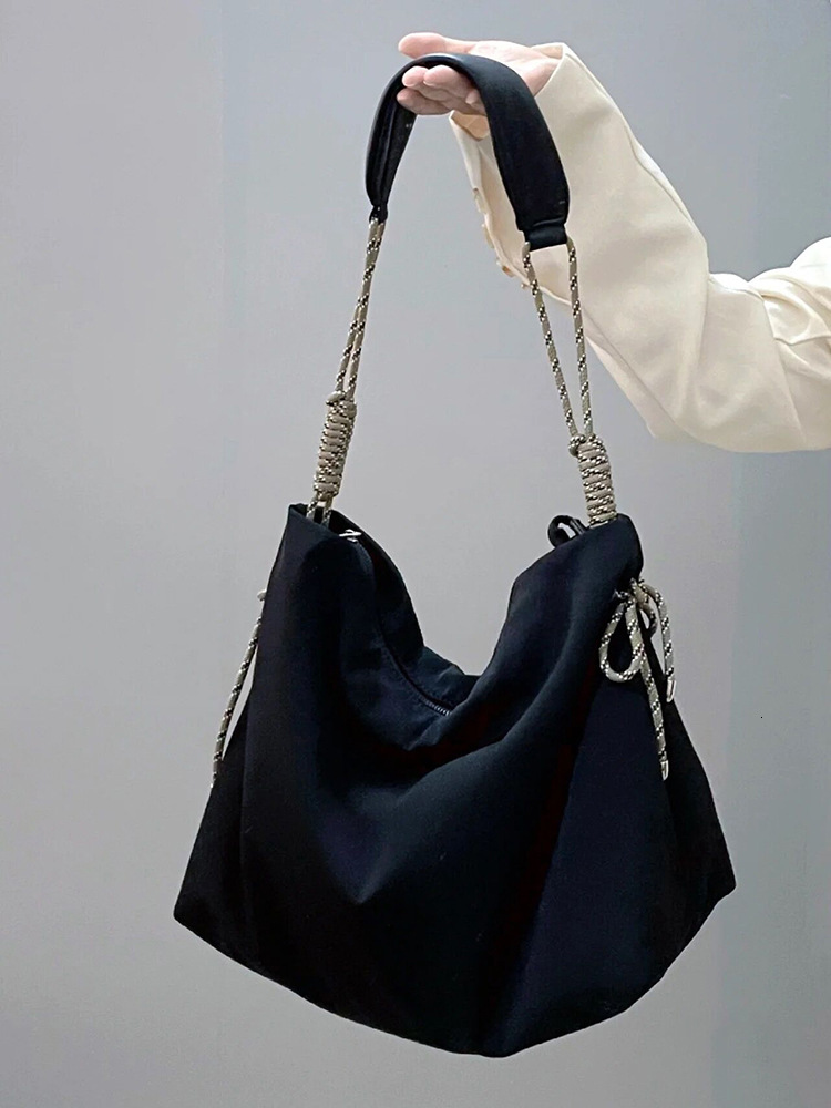 MY Leisure Oxford Cloth Large Bag Trendy Knot Tote Bag Large Capacity Commuter Shoulder Bag