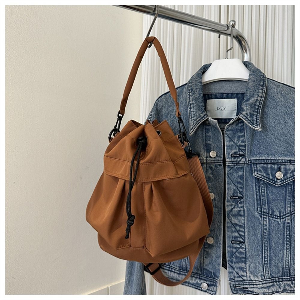 Simple Large Capacity Crossbody Shoulder Bags Oxford Commuting Handbag Portable Storage Bag For Women Men