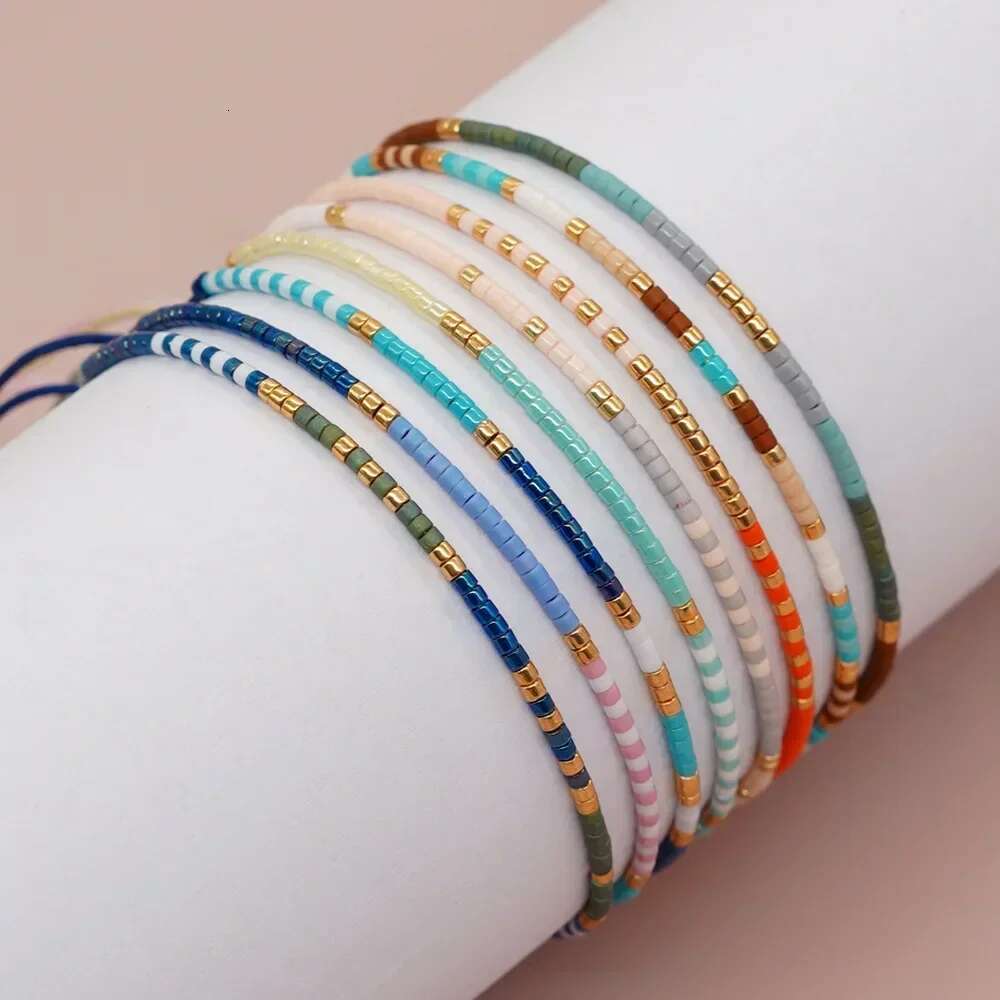 Boho Chic Seed Beads Bracelets Women Colorful Friendship Adjustable Bohemian Choker Jewelry Charms Party Gift Fashion