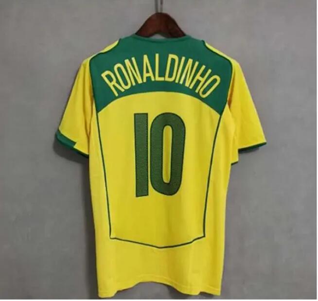 Brazil Soccer Jersey 2002 Retro Style Throwback Shirts Premium Quality Available in Various Sizes