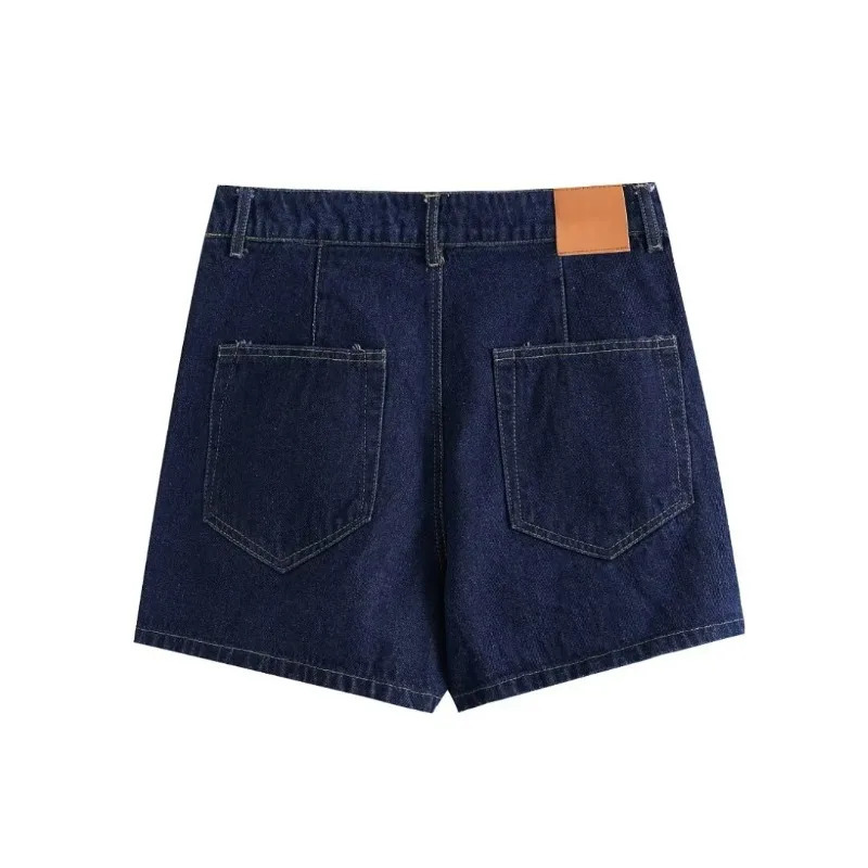 TRAF ZR Demin 2 Piece Short Sets Women Vacation Outfits Summer 2024 Y2k Vintage Womens Spring Suits Loungwear Set Tracksuit 240428