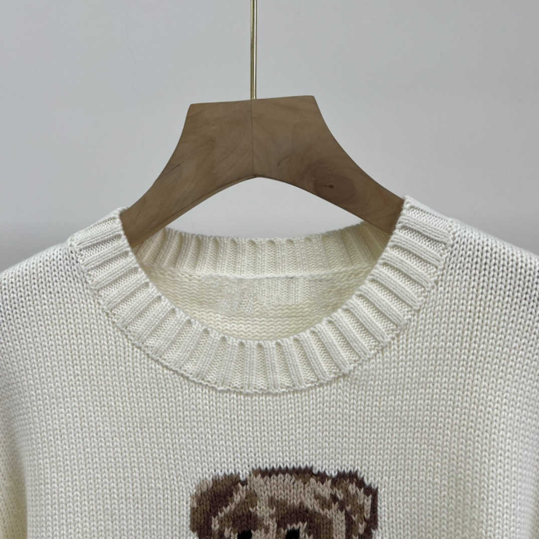 Knitwear autumn/winter cotton cartoon crew neck all-match sweater for men and women J241129