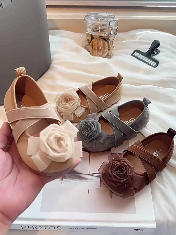 Kids Shoes Girls Shoes Flower Princess Shoes Retro Girls Dress Shoe Mary Jane Girls W240829
