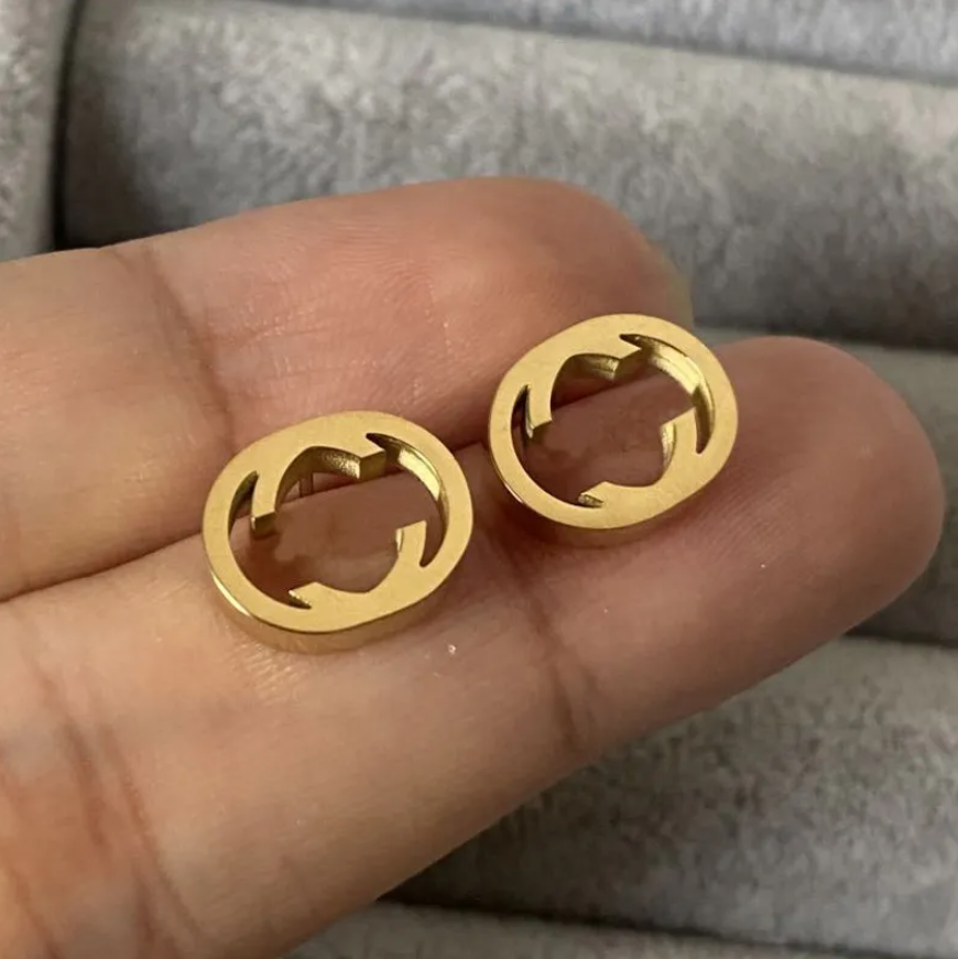 Luxury Women Fashion Heart Love Stud Classic G Letter Stainless Steel Couple Gifts Designer Jewelry Engagement Earrings gift Top Quality