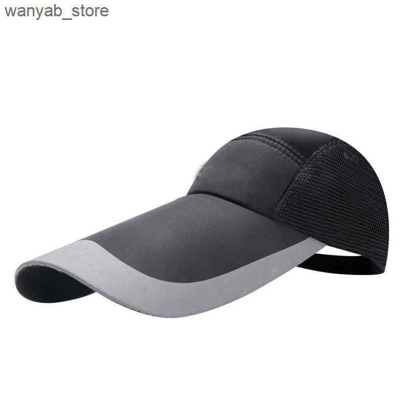 Ball Caps Spring and summer outdoor work mountain fishing 14cm long Brim quick drying breathable baseball cap liner L240910