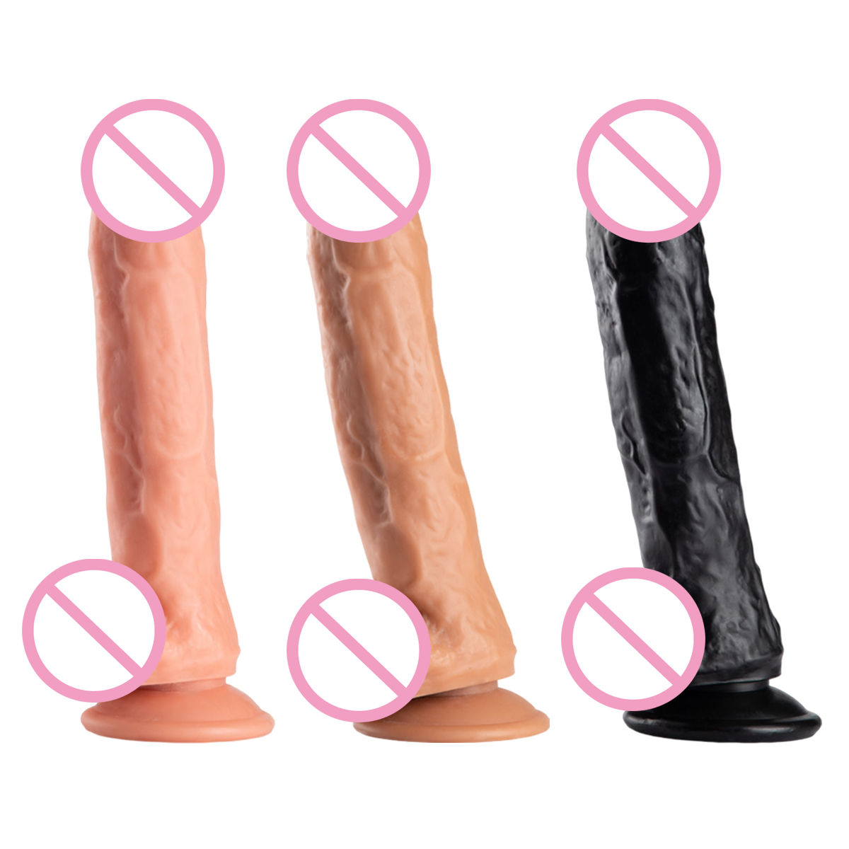 Realistic Dildo With Powerful Suction Cup Female Masturbator G Spot Stimulate Toys For Woman