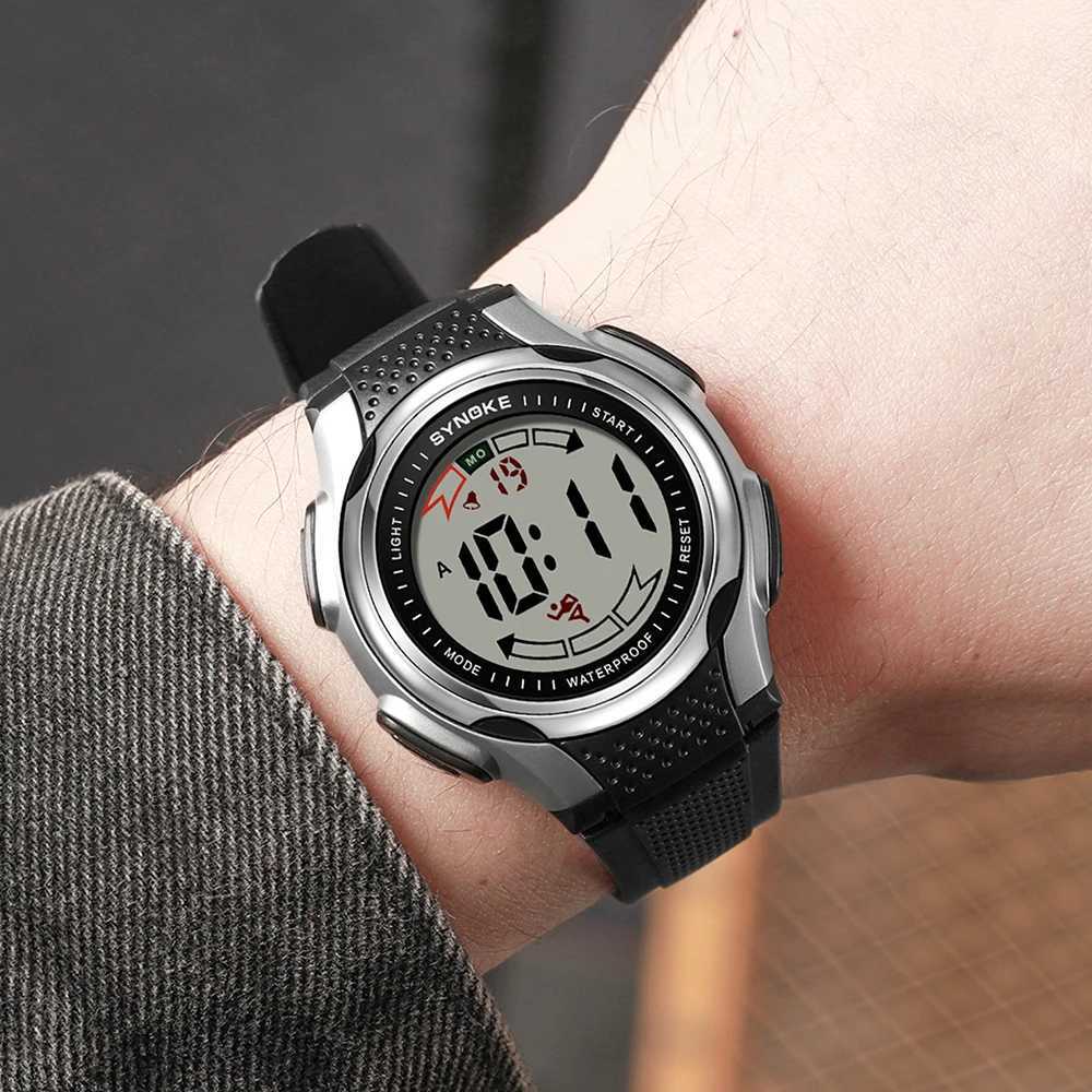 Retro Mini Dial Sports Alarm Clock Weekly Ectronic Mens Simp Sty Reloj Hbre M241128