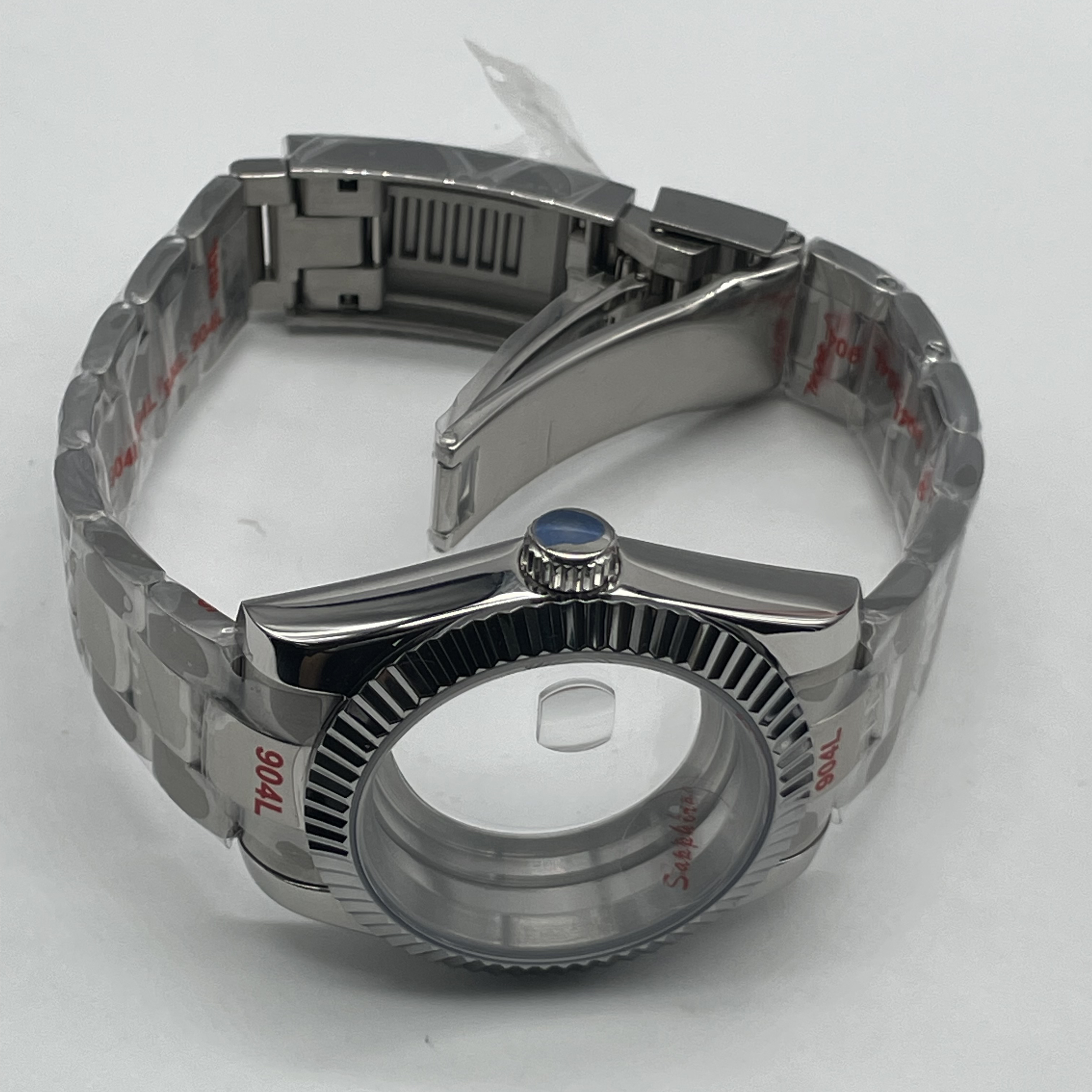 40mm no date window case with date window Men Watch case Fit 28.5mm-29.3mm dial Solid 316L stainless steel Sapphire Glass NH35 NH36 NH34 NH38 NH39 NH7