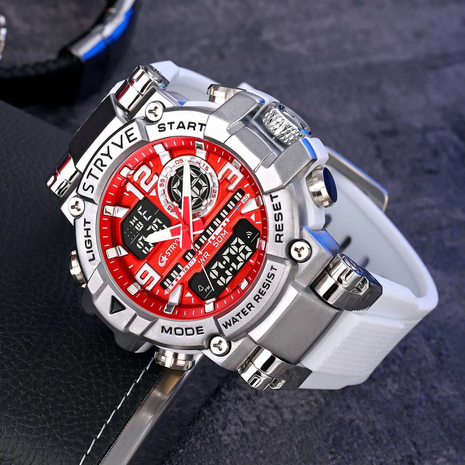 Luxury STRYVE Mens Fashion with Box Digital Ang Double Candlelight Week Waterproof Fashion Sports Student M241128