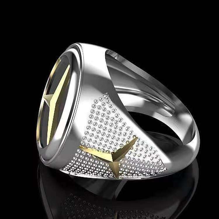 Hecheng Creative Personalized Car Men's Punk Hip Hop Ring