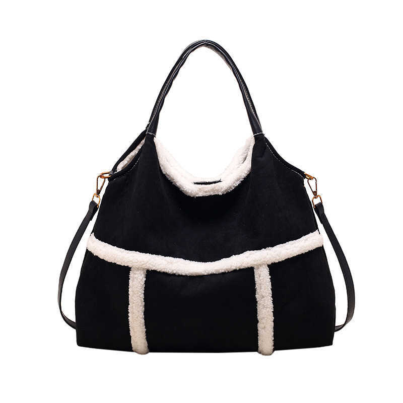 Popular bags women autumn winter deer skin velvet large capacity fashionable shoulder armpit handbag 241115