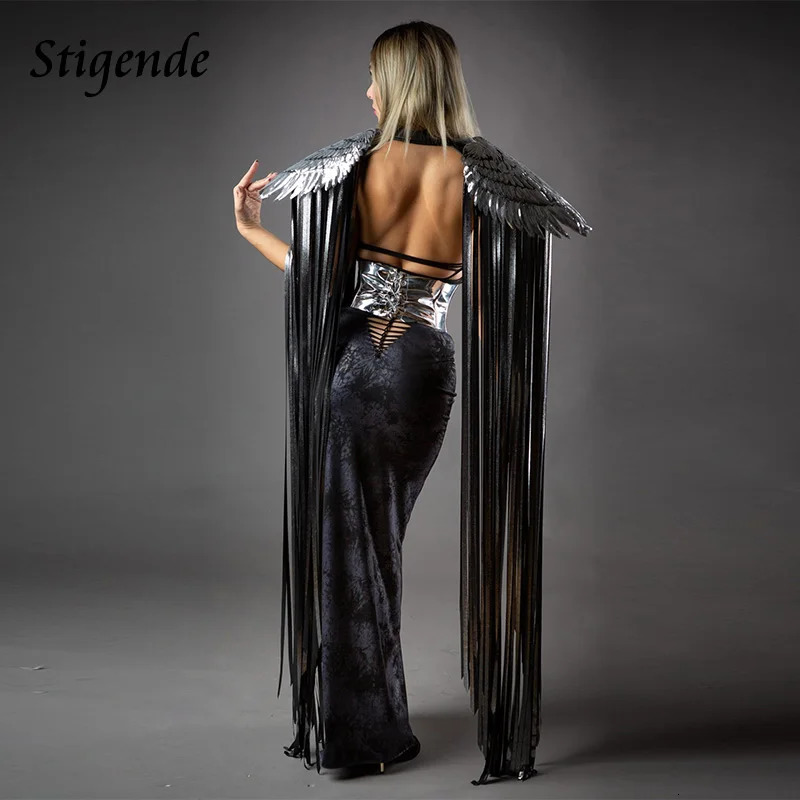 Sequin corner wing party dress raincoat womens fashion role-playing clothing accessories 241128