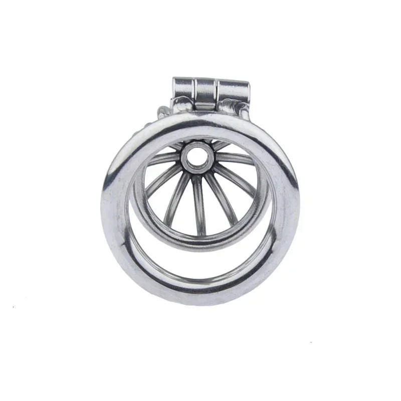 Metal Chastity Cage Male 2 Type Cock Penis Ring Masturbation SM Gay Devices Adult Sex Toys For Men 240423