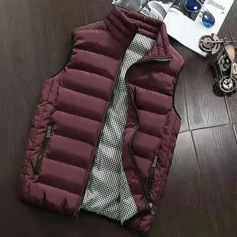 2024 Highend Cotton Vest Jacket Waistcoat Mens Autumn and Winter Selling Fashion Casual Comfortable Sleeveless 241129