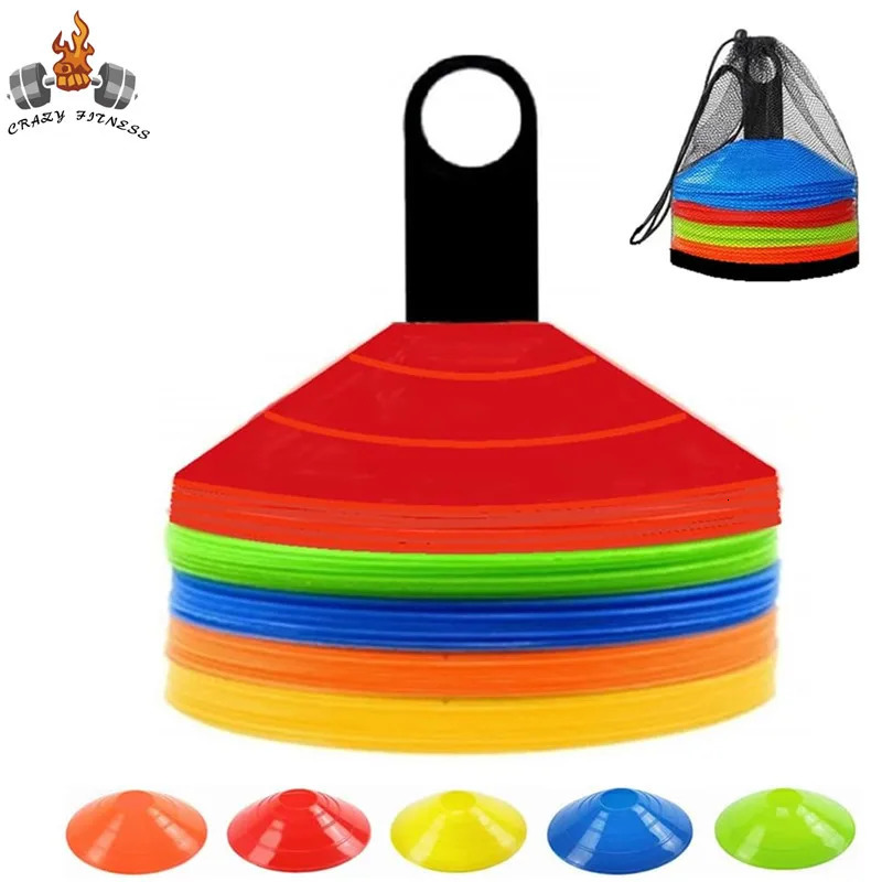 10pcs Soccer Cones Set Football Training Equipment for Kid Pro Disc Cones Agility Exercise Obstacles Avoiding Sports Accessories 240429