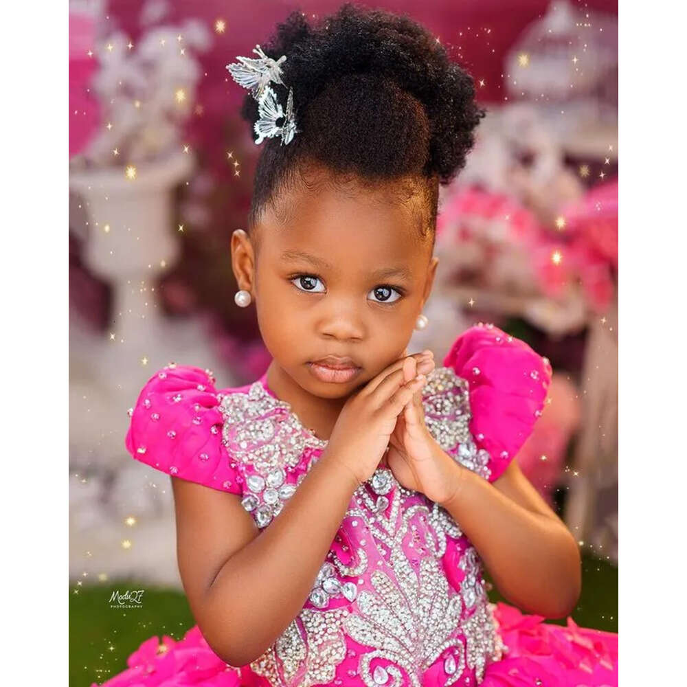 Dresses Fuia Crystals Ball Wer Gown Tulle V Neck Beaded Vintage Little Girl Peageant Dress Gowns Zj S 6660306