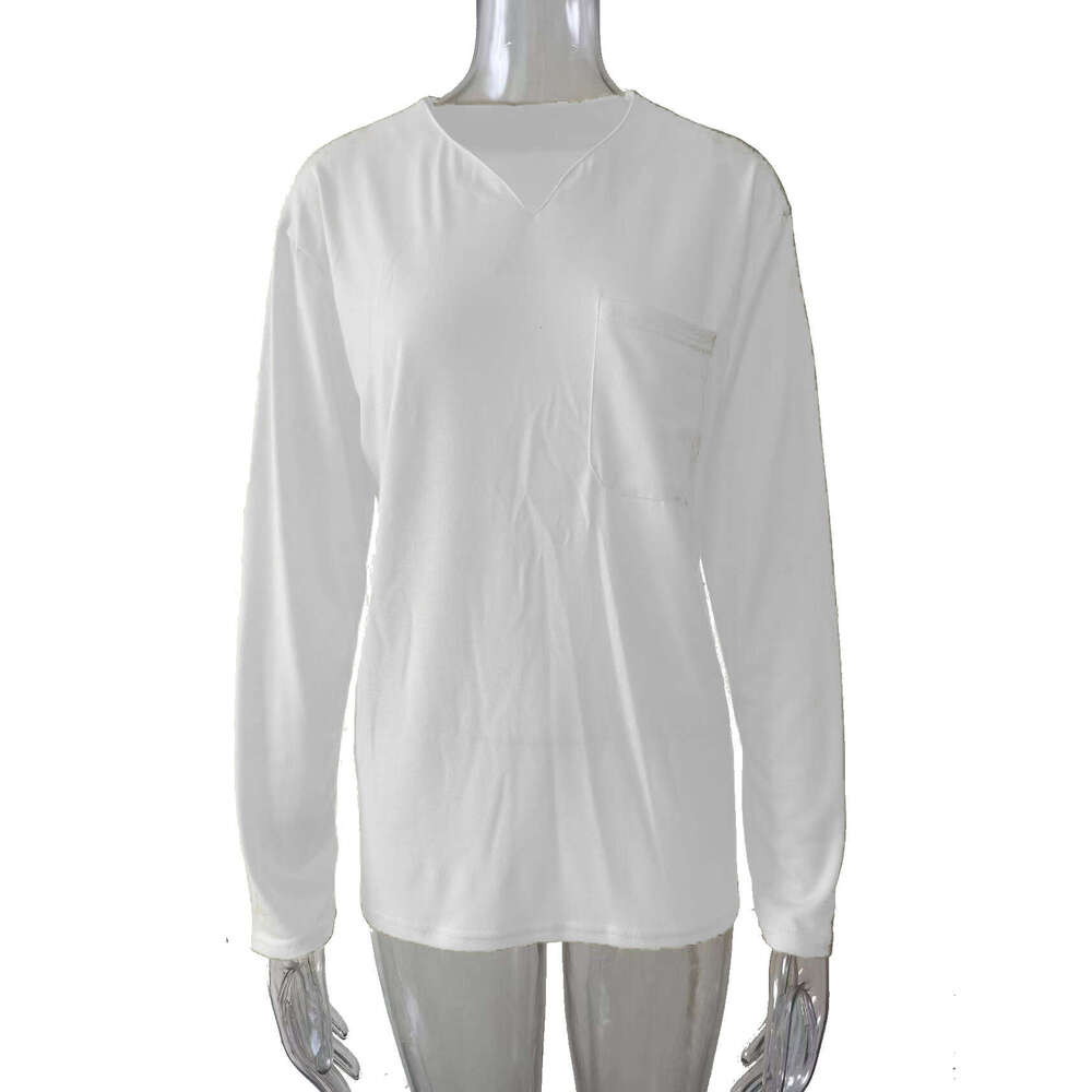 New Plus Size Sports T-Shirt For Men, Elastic Long Sleeved Autumn V-Neck Trendy Clothing, Fashionable And Casual Temperament B1