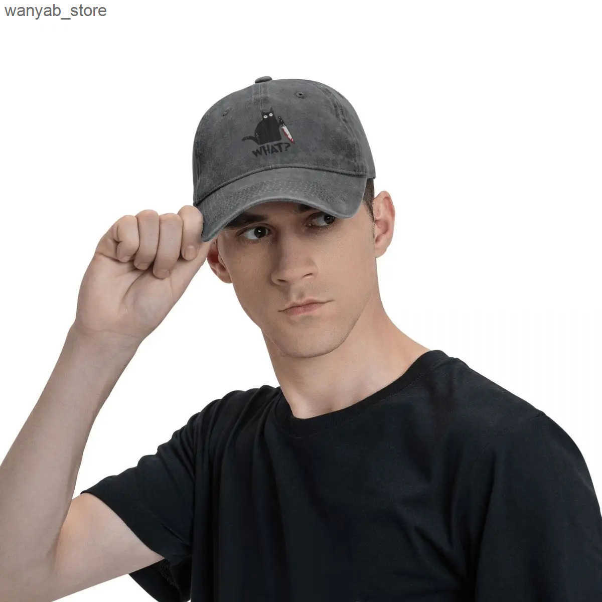 Ball Caps Cat Murder of Black Cat with Knife Baseball Hat Reason Male Hat Female Hat Sunshade Buckle Art Hat L240910