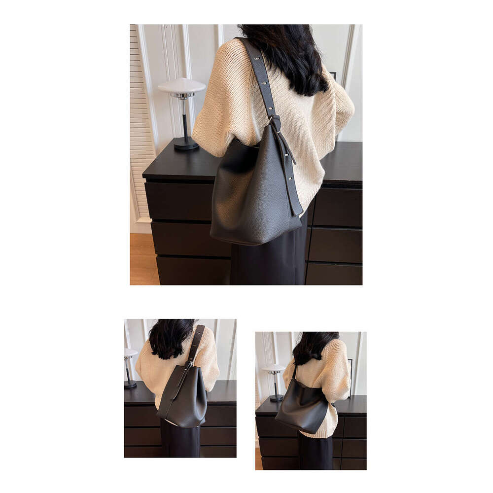 Simple And Fashionable Shoulder Cross Bag Women In Autumn, Versatile For Commuting, Large Capacity Water Bucket, Trendy Quality, Classic B1
