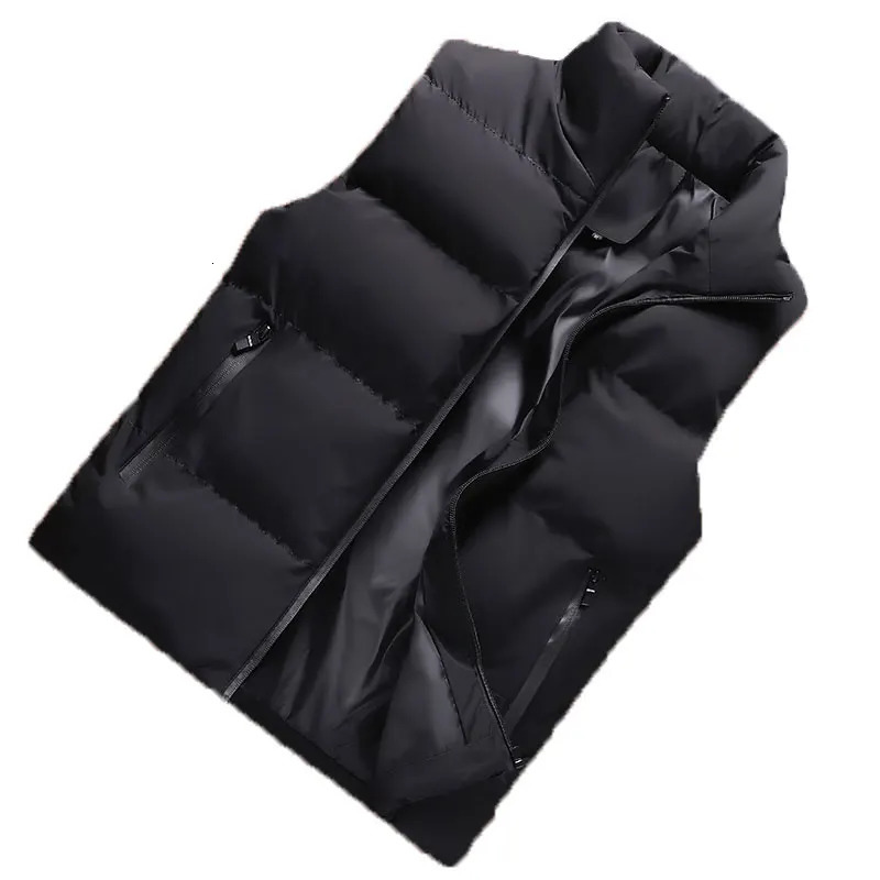 Men Vest Windproof Jacket Sleeveless Winter Casual Coat down Cotton Warm Thicken Waistcoat Thick 241129