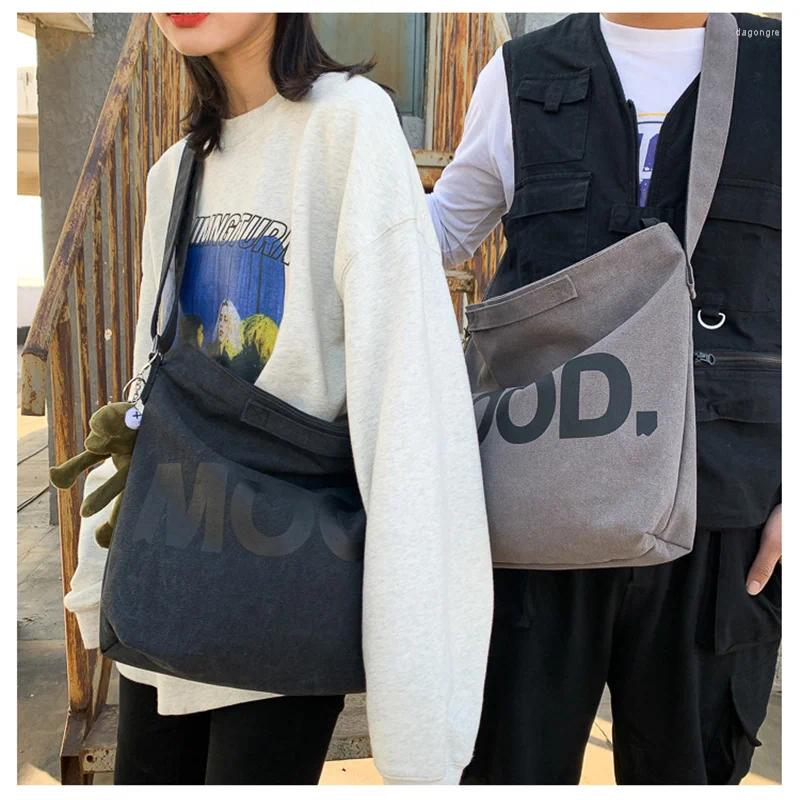 2025 NEW Evening Bags Canvas Women Messenger Bag Female Art Vintage Big Shoulder Satchels Haruku Fashion Hip Hop Large Student Crossbody School zhanyi