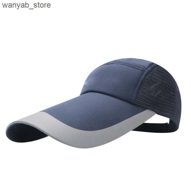 Ball Caps Spring and summer outdoor work mountain fishing 14cm long Brim quick drying breathable baseball cap liner L240910