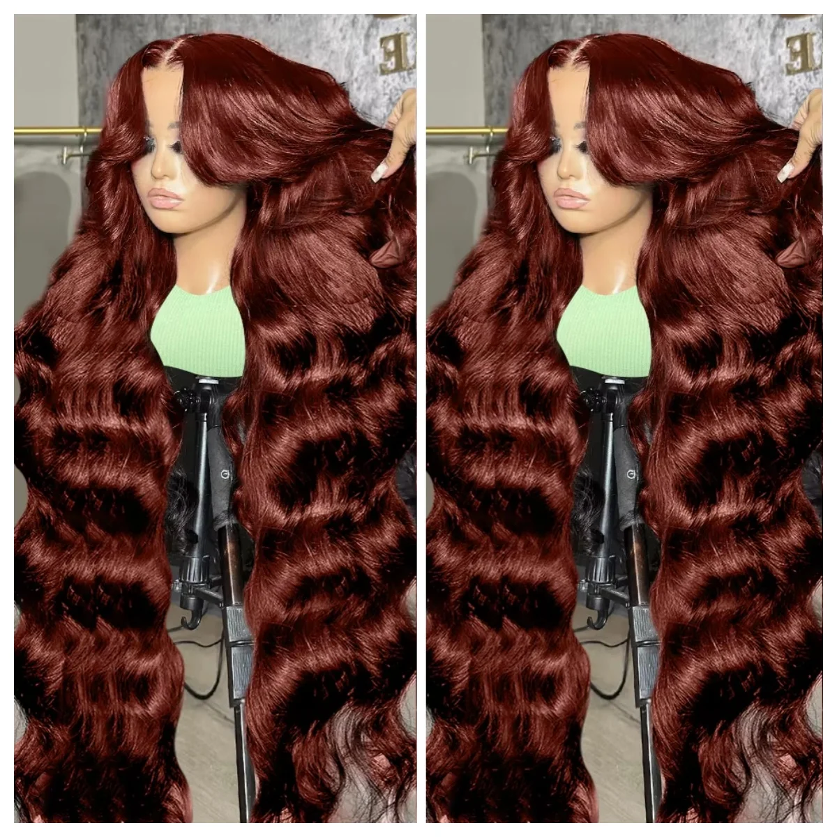 Brazilian Reddish Brown Body Wave HD 13x4 13x6 Lace Frontal Human Hair Wig Colored Simulation Human Hair Wigs For Women Pre Plucked