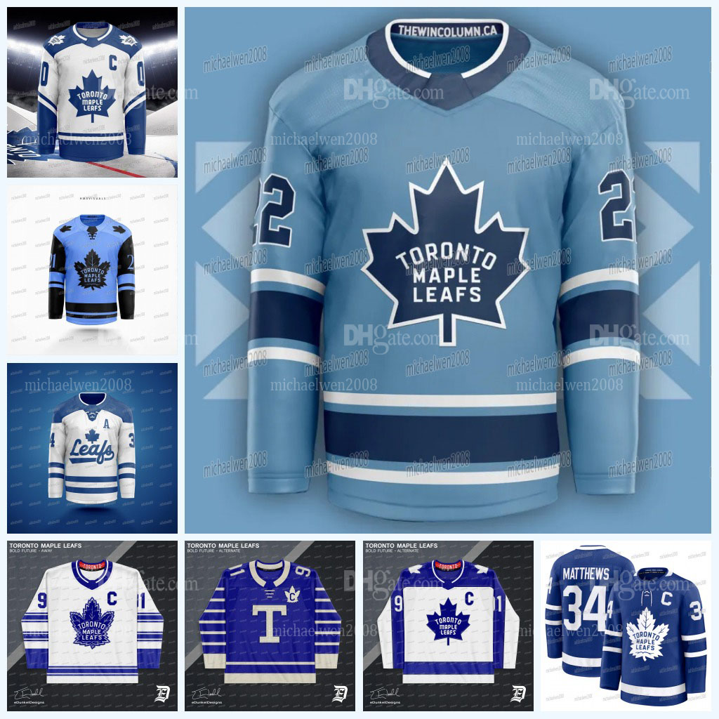 Torontos Maple Leafs Concept Jersey Mitch Marner 34 Matthew Max Domi David Kampf Matthew Knies Max Pacioretty William Nylander Morgan Rielly Joseph Woll