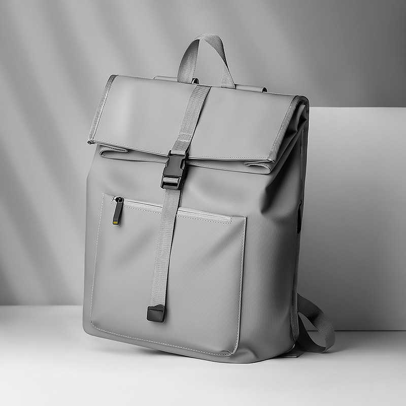 Waterproof backpack for business trips and commuting, 14 inch computer bag, trendy college student backpack, large capacity practical backpack