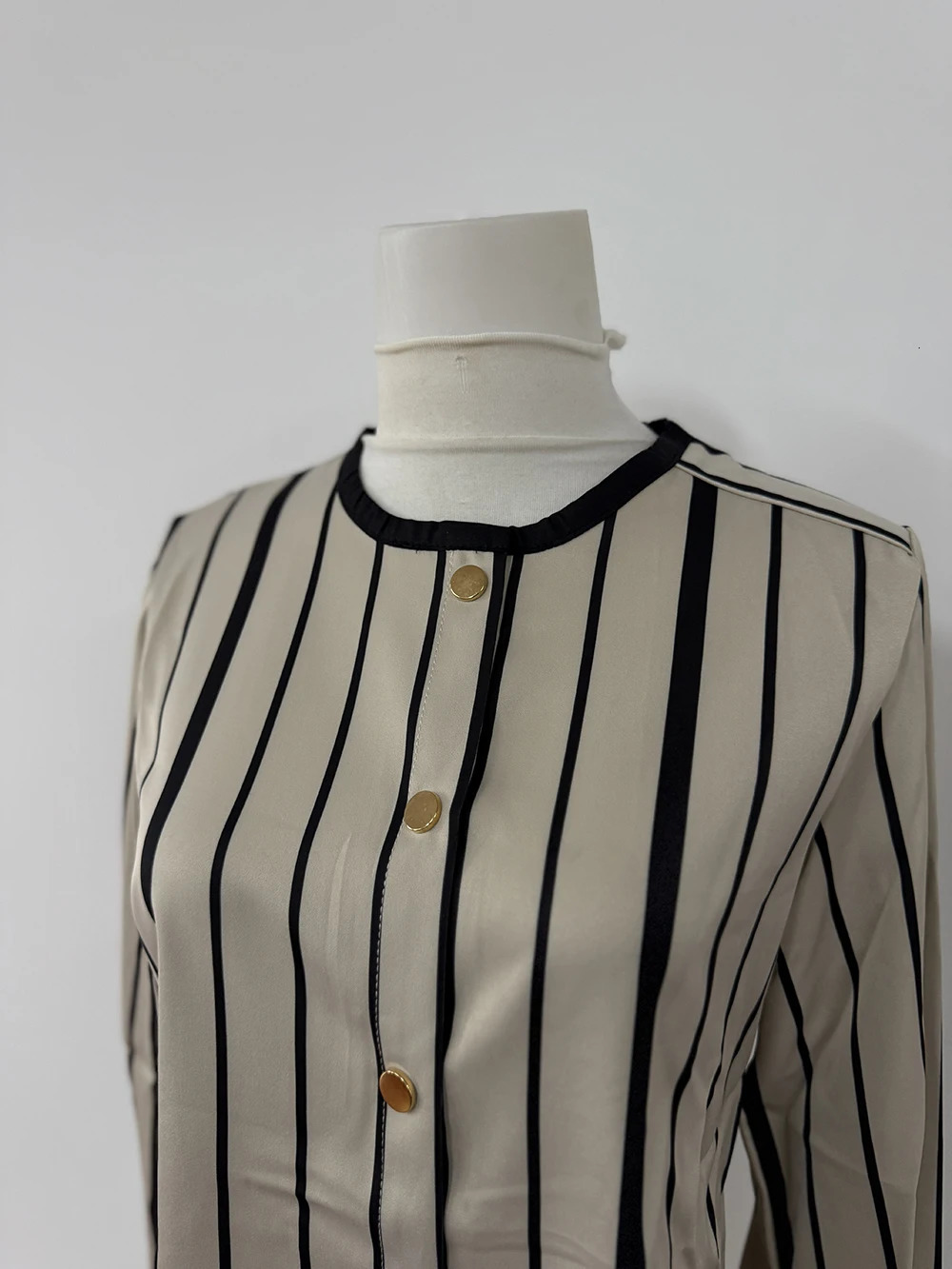 Autumn Korean Fashion High End Long Sleeve Stripe Shirt Waist Slim Suit Pants Formal Two Piece Set Women Outfits 241129