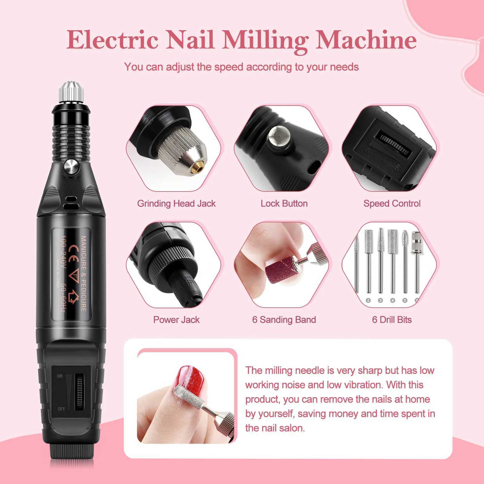 Coscelia gel nail polish kit complete 0 gel nail polish 3 polyethylene nail glue with U-V light and drill starter handle kit W241128