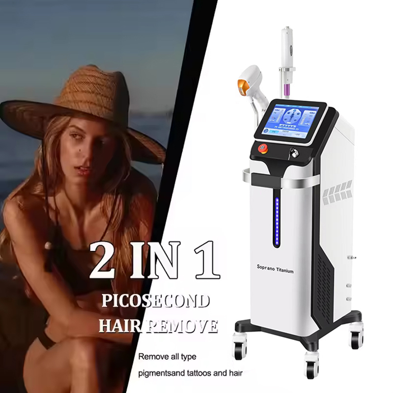 Carbon Peeling Diode Laser Hair Removal 2 in 1 nd yag freckles remove Tattoo Removal Pico laser Machine