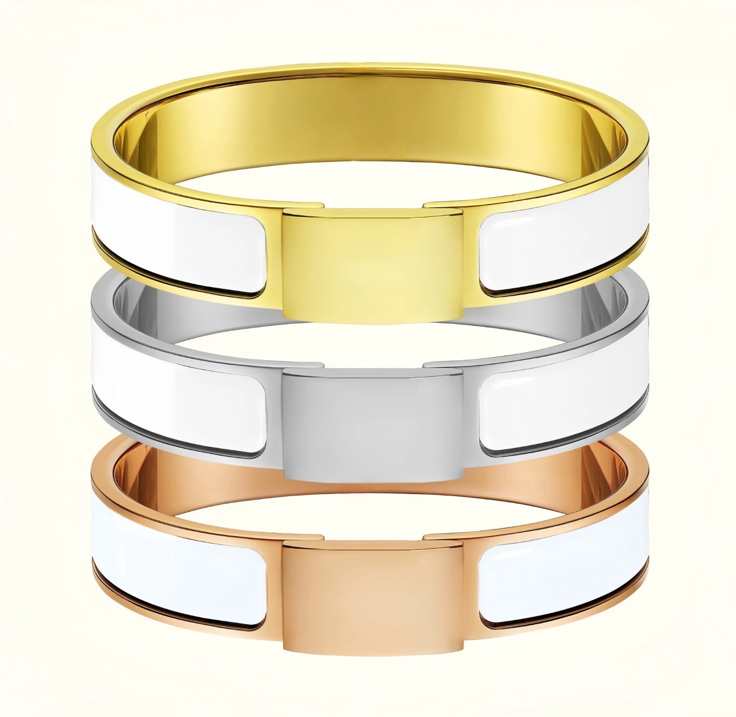 Bangle stainless steel gold buckle bracelets for men and women bracelets