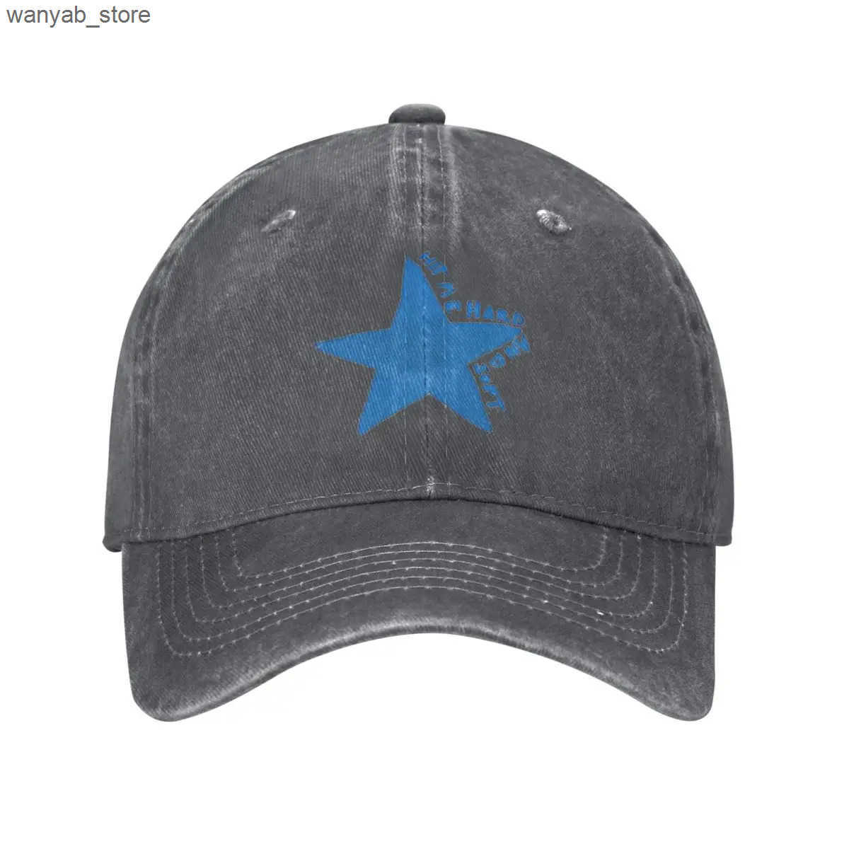 Ball Caps Blue Star Billies hits me hard soft unisex baseball cap Eilish Distressed denim hat retro outdoor summer headpiece L240910